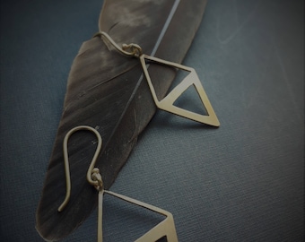 earrings in brass *triangle*