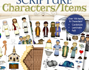 Felt, Printed and Laminated Characters for Scripture Stories
