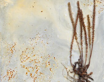 Original Encaustic Painting - "Luminous in White" No. 1