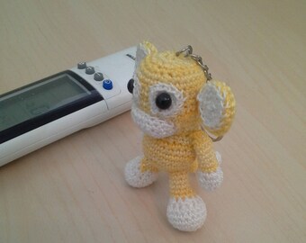 HAND MADE Amigurumi Crochet Toy Keychain Monkey Yellow 3" Cotton
