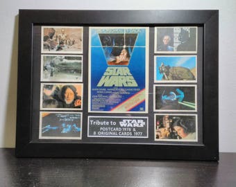 Table mounting no. 3 tribute to Star Wars with 8 original corms of 1977 and 1978 Postal.