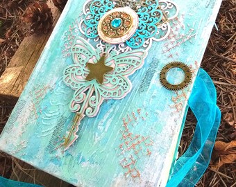 pastel Junk Journal Keepsake "Wild Abandon" Diary Vintage Book