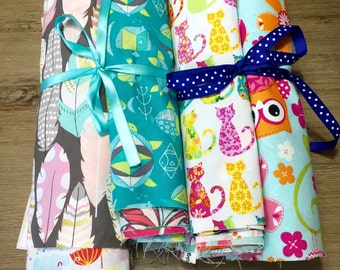 Novelty Scrap Pack, 40 Piece Fabric Scrap Pack full of Novelty Prints, Weave and Woven