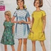 Simplicity 7580 misses A-line Jiffy dress and shorts size 7 bust 31 or size 10 bust 32 1/2 vintage 1960's sewing pattern