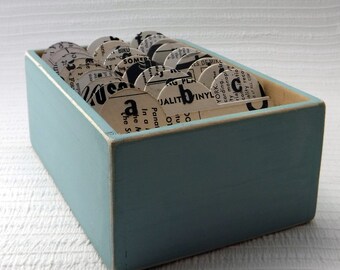 Address And Business Card File Box Made Featuring Vintage