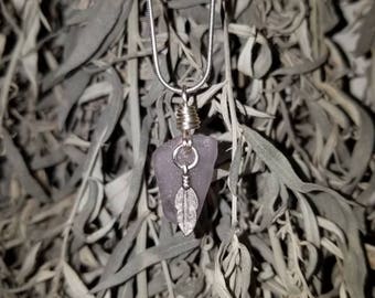 Lavender Sea Glass Necklace