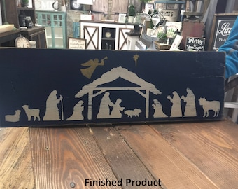 Nativity SINGLE USE Vinly Stencil ONLY