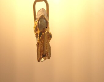 Quartz Aquamarine Tourmaline Pendant