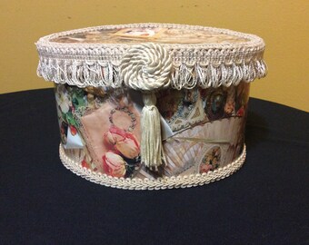 Victorian Shabby Chic Jewelry Trinket/Cosmetic Box