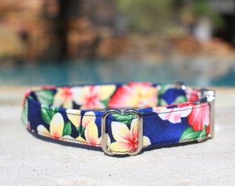 Floral Dog Collar, Hawaiian Dog Collar, Female Dog Collar, Male Dog Collar, Large Dog Collar, Small Dog Collar, Dog Collar, Pet Collar