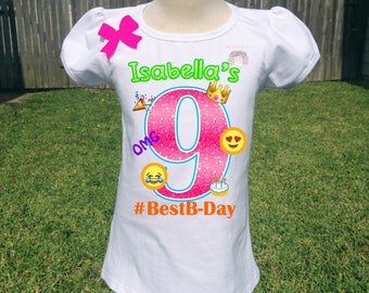 Emoji Birthday Shirt, OMG Emoji Birthday Shirt, Personalized Shirt