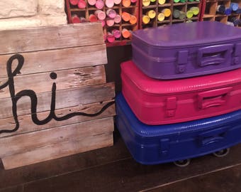 vintage suitcases three in your colors or take them as shown