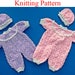 All-in-One Bodysuit and Hat with Twisted Rib and Bobbled Yoke Knitting Pattern to fit Doll 15 to 18 inches in height