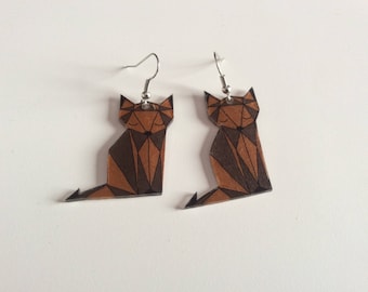 Earrings made of shrink plastic"little Fox."