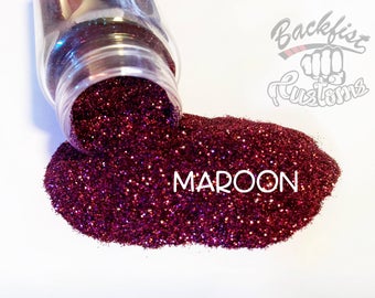 MAROON || Opaque Fine Glitter, Solvent Resistant