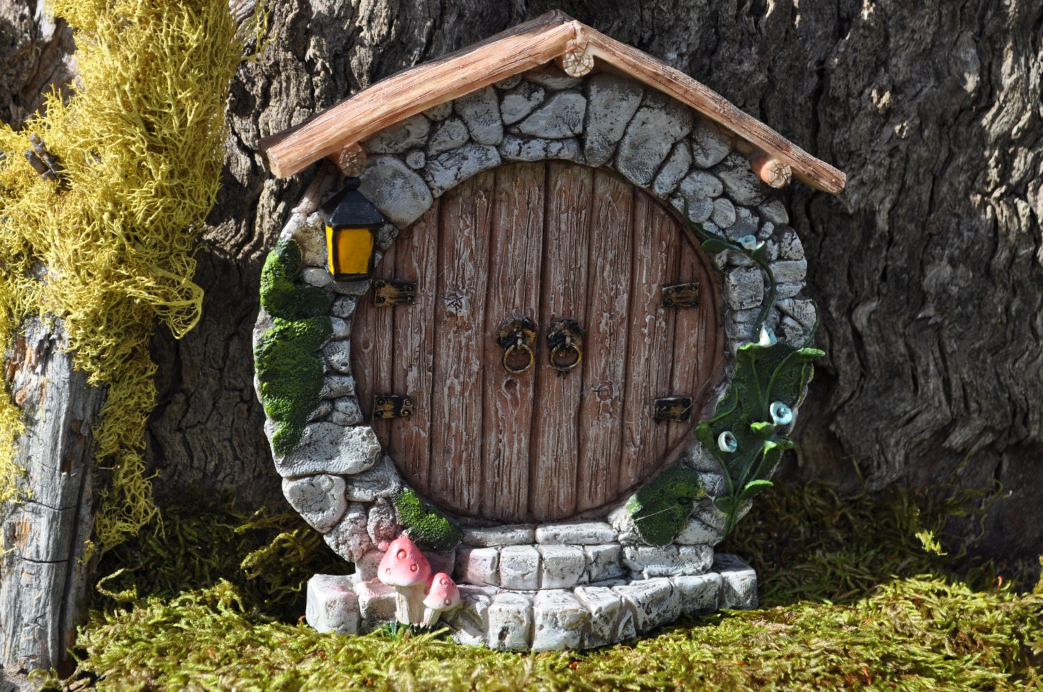 Fairy Door Round Hobbit Whimsical Fairy Garden DoorFairy