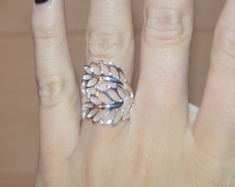 Sterling Silver Leaf ring