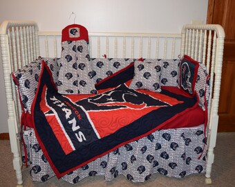 New Nursery Crib Bedding m/w Houston Texans Fabric