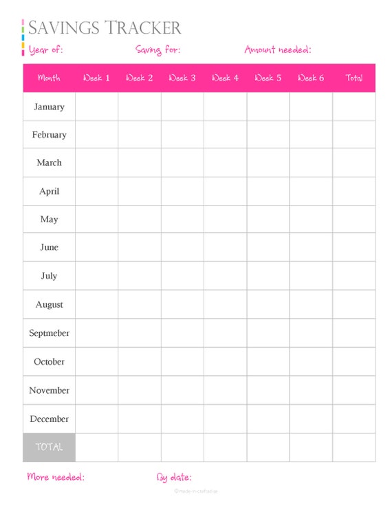 year savings planner