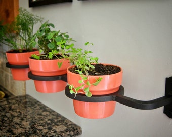FREE SHIPPING!!! Indoor/Outdoor Herb Garden, Flower Pot Holder, Planter, Handmade, Welded, Wrought Iron, Fixer Upper Decor Made in the USA