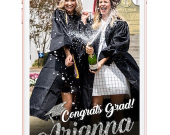 Snapchat geofilter, graduation snapchat, snapchat filter, geofilter, personalized filter, gold filter, rose gold, silver, gifts for her