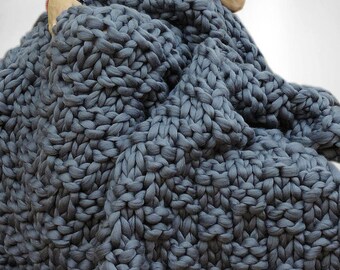 Chunky blanket, Merino wool blanket, Chunky knit blanket, Wool blanket, Blanket, Knitted blanket, Knit blanket, Throw Blanket, Blanket Throw