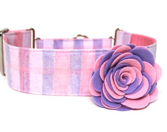 Dog Collar Flower Add-on Felt Flower Pink and Purple Flower for Dog Collar