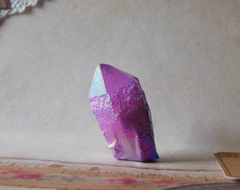 Bright Purple Jelly Aura Quartz