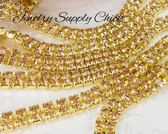 Swarovski double row rhinestone chain (1')