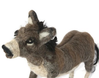 Waldorf Inspired Needle Felted Donkey for Nativity Set