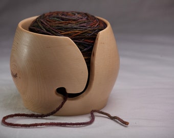 Yarn Bowl, Handmade From Silver Maple