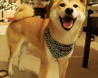 Japanese traditional Karakusa Bandana, Shiba Iu, Dog Accessory, Dog Bandana