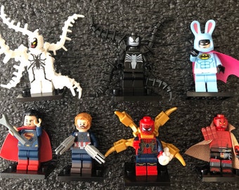 Marvel DC comic superhero vallian Venom Anti-Venom Spider-Man Captain America Hellboy Superman Bunny Batman