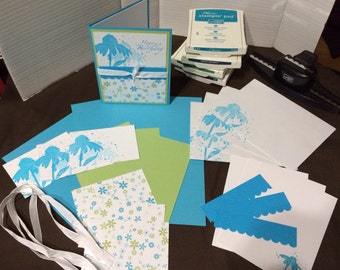 Card Making Kit, Hand Stamped Card Kit, Card Kit, Birthday Card Kit, Pre-Stamped Card Kit, Stampin Up Card Kit