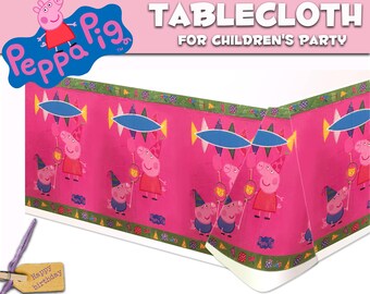 Peppa Pig tablecloth 1 pcs. Tablecloth for children's holiday,party or birthday. Set for children's party or birthday. Peppa Pig party.