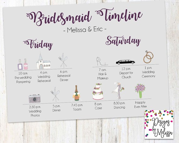 wedding day itinery