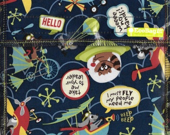 EcoBagIt! FLYING ACES Reg - Keep Fresh Reusable Sandwich Bag| Reusable Snack Bags | Zero Waste | Food Storage Bags | Waterproof | Snack Bag