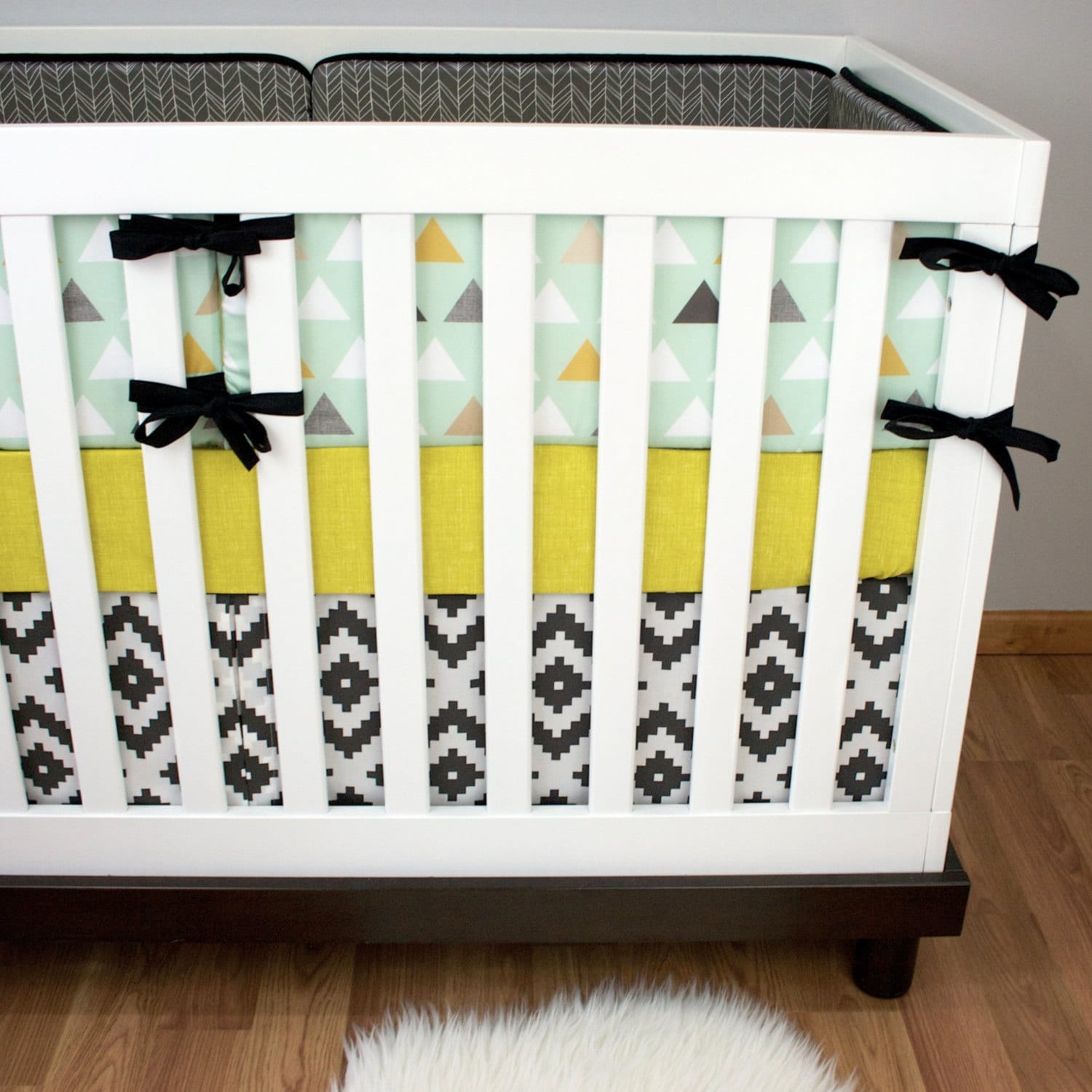 Modern Boy Cribset Gray Mint Cribset Mint Crib Bedding