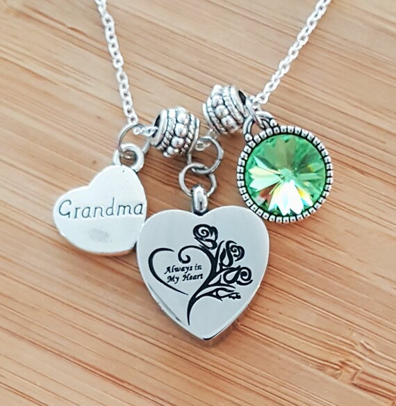 Urn Necklace Urn Jewelry Sympathy Necklace Sympathy Gift In Memory of Grandma Memorial Necklace Loss of Grandmother Remembrance Necklace