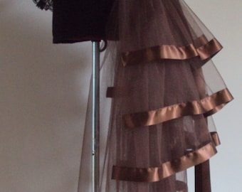 Brown Burlesque Steampunk Bustle Belt size US 2 4 6 8 10 UK 6 8 10 12 14