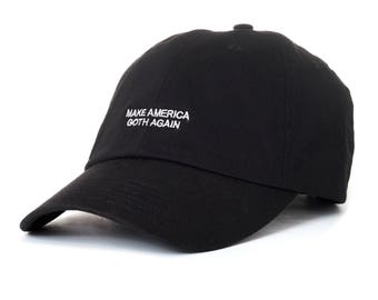 Black Make America Goth Again Dad Cap Low Profile Hat **Free Domestic Shipping**