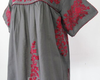 Mexican Embroidered Blouse Cotton Top Boho Blouse, Hippie Top, Peasant Blouse, Gypsy Top