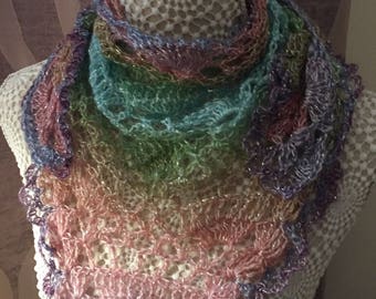 Beautiful fine sparkly small shawl style scarf.