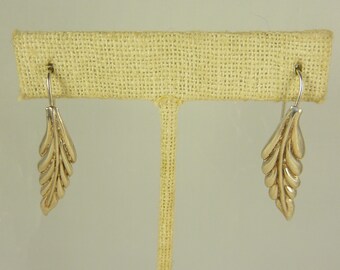 Vintage Sterling Lightweight Fallen Leaf Earrings