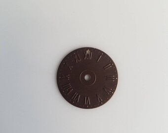 Vintaj Natural Brass Clock Face for Jewelry Making and Embellishment