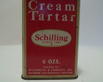 Vintage Shilling Cream of Tartar Tin