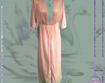Full Length Pink Slinky Robe