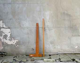 Pair of Vintage Industrial Wooden Rulers - Helix & RST