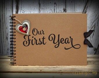 Our First Year Scrapbook, First Year Anniversary Gift, Boyfriend/Husband, Girlfriend/Wife, Photo Book, Memory Album, Christmas Gift Idea