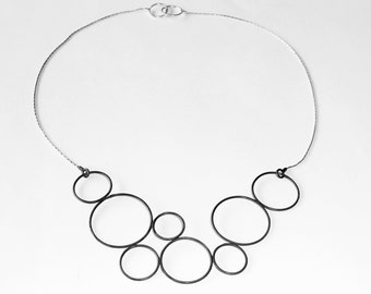 Contornos circles silver Necklace